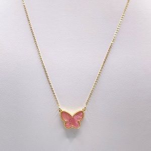 Gold Punk Butterfly Necklace